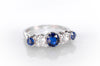 1.5CTW NATURAL SAPPHIRE AND OLD EUROPEAN DIAMOND RING