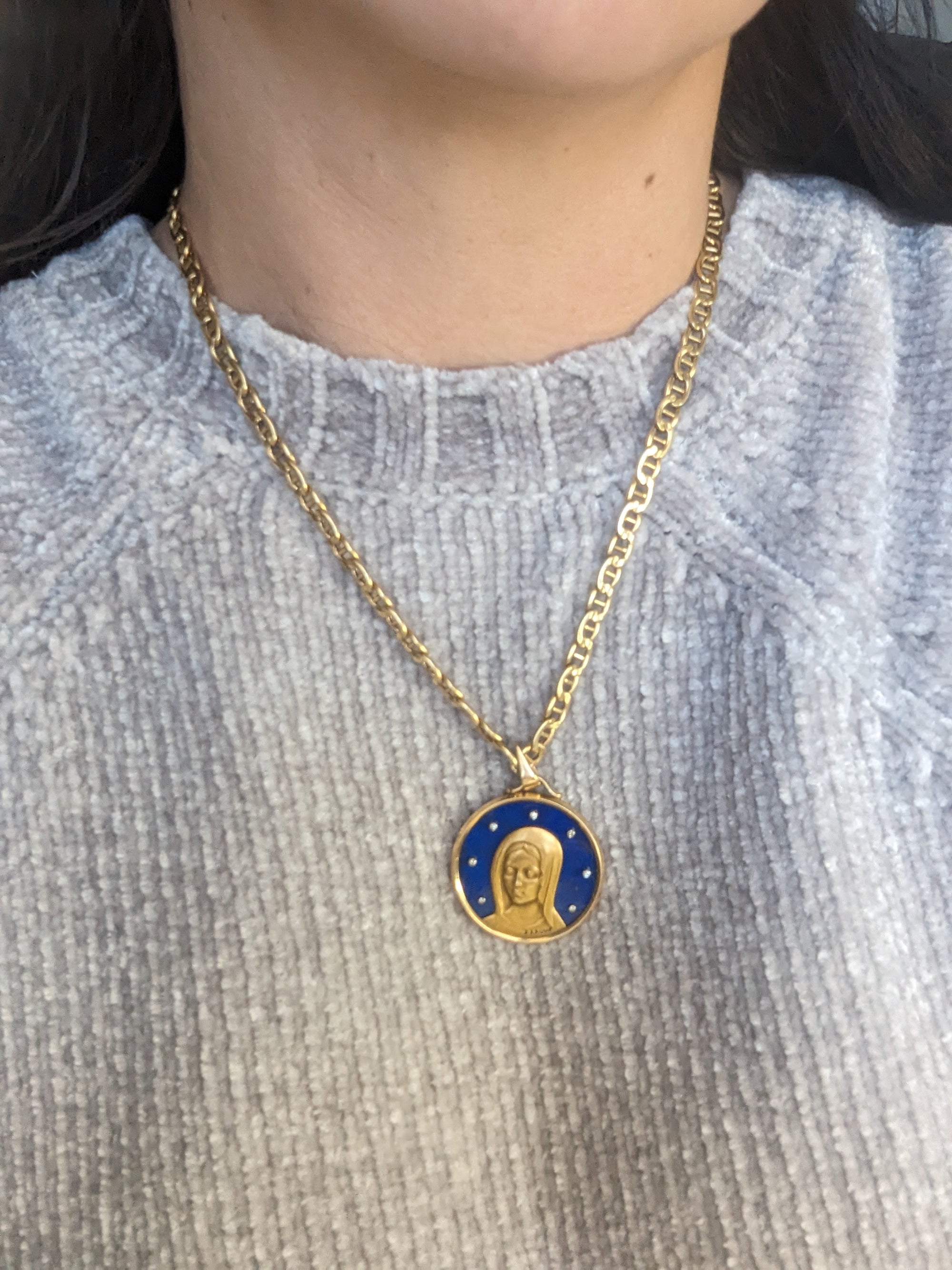 Vintage large signed Augis French medal / charm