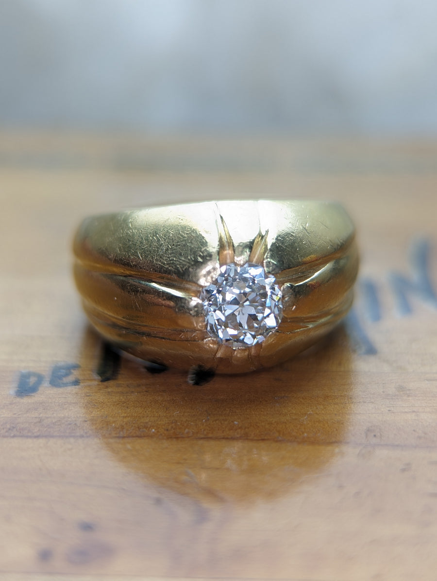 1.24ct Old european cut antique ring