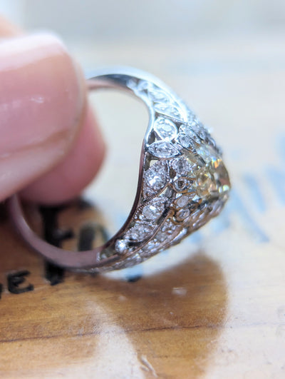 Antique Edwardian moval diamond ring  ring