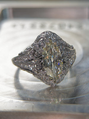 Antique Edwardian moval diamond ring  ring