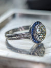 2.15ct center GIA certed diamond ring