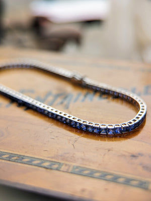 Sapphire line bracelet