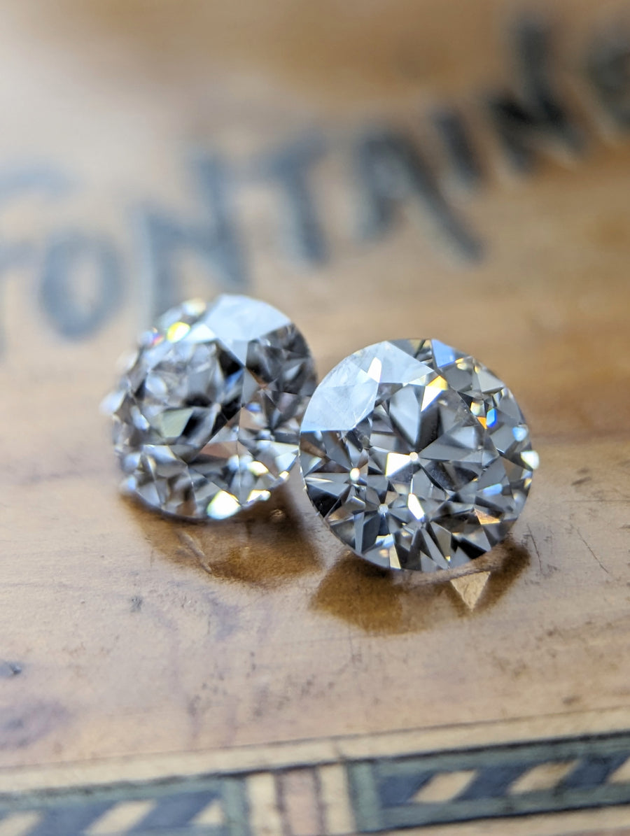 MADE TO ORDER 5CTW Lab grown OEC diamond studs 14k mount included.