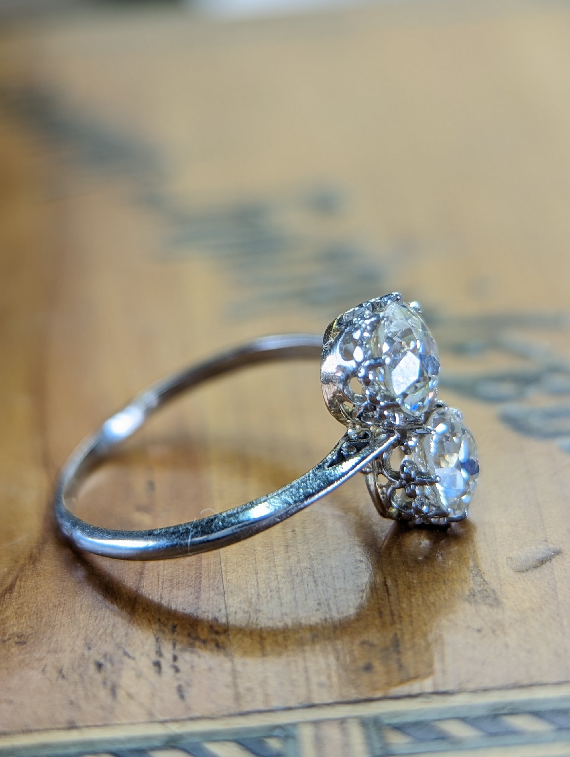 1.97CTW Antique Old European cut diamond ring