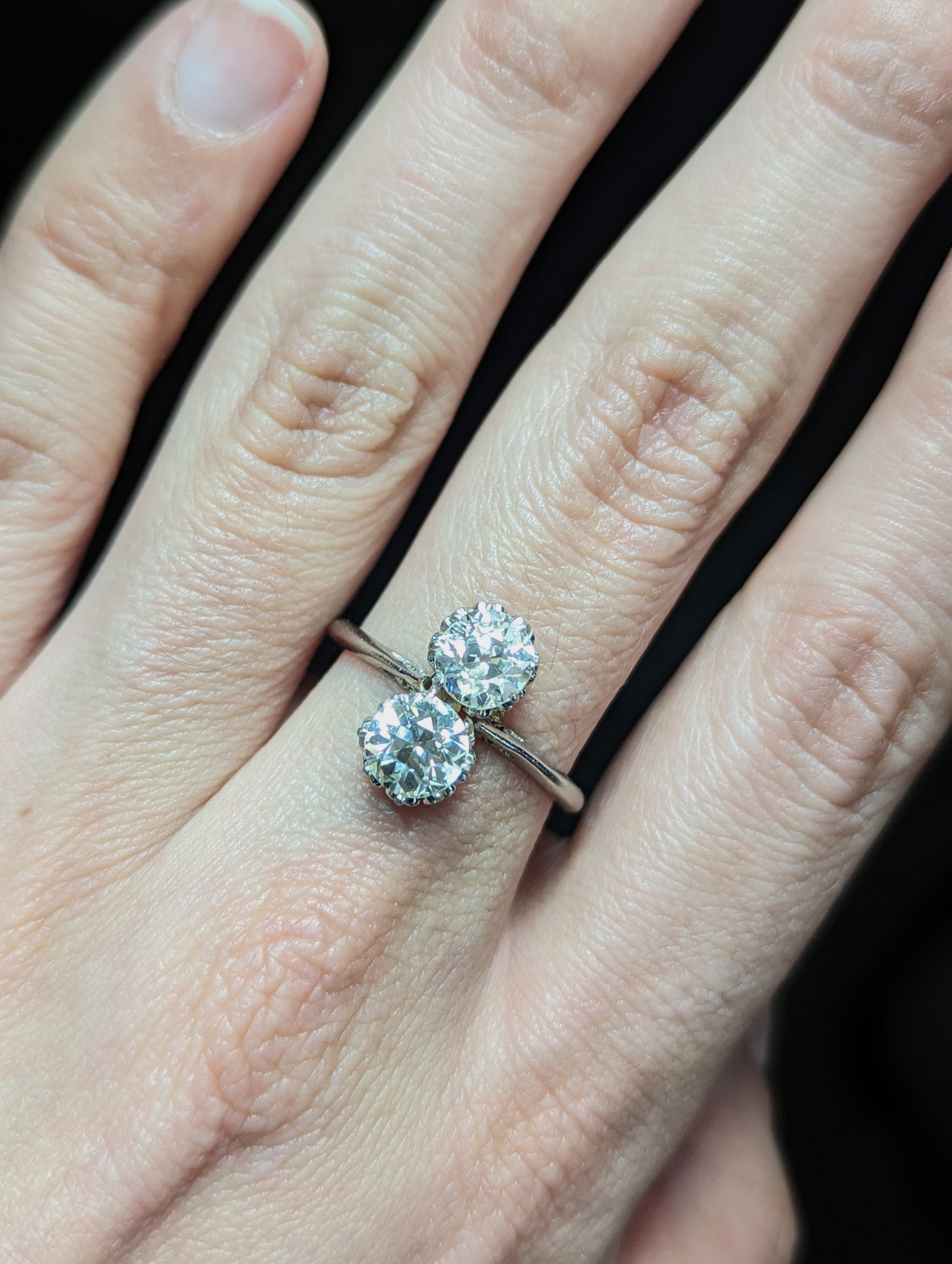 1.97CTW Antique Old European cut diamond ring