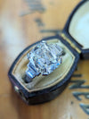 4.16ct GIA L VS2 platinum  vintage ring