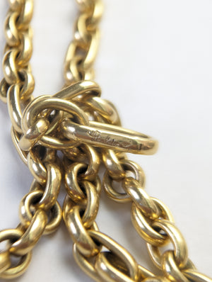 Pomellato 18k yellow gold oval link chain. 98 grams.