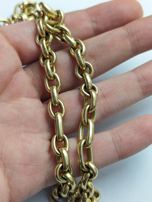 Pomellato 18k yellow gold oval link chain. 98 grams.