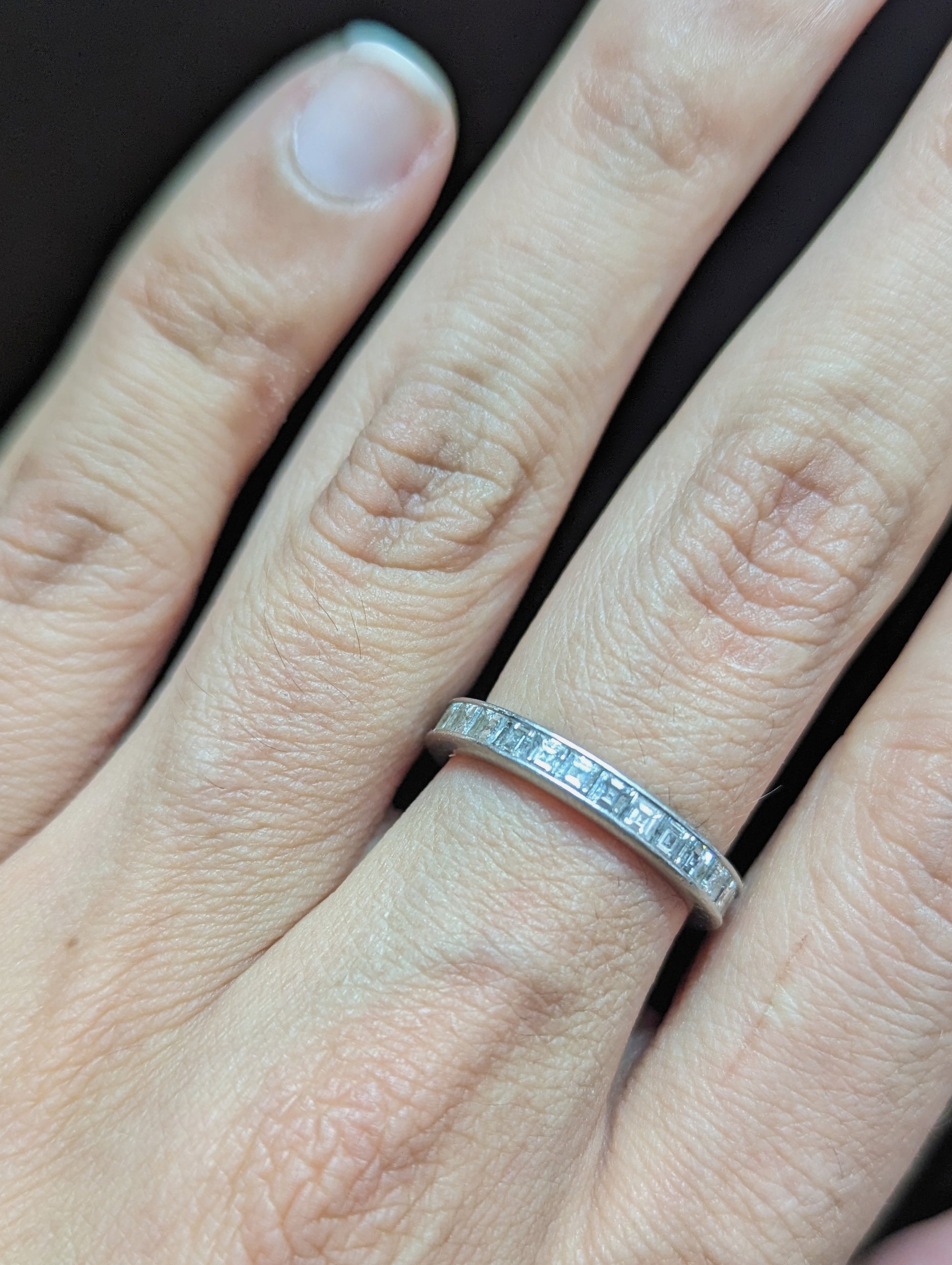 Tiffany & Co Carre cut eternity band size 7