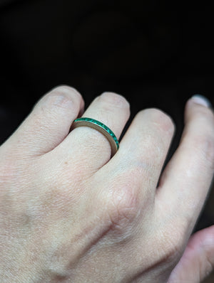 Vintage Emerald eternity band