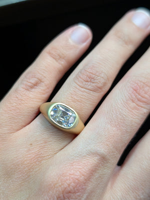 2.55ct H vs1 LAB grown 18k gold ring