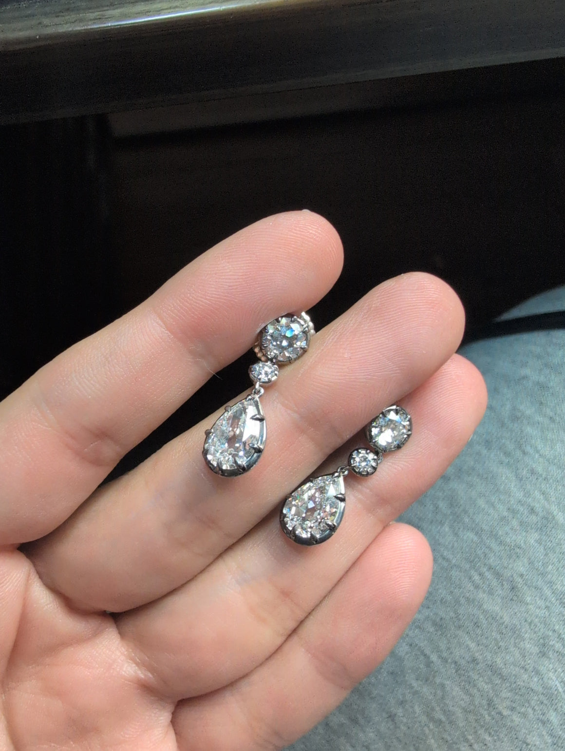 5.32 lab diamond earrings