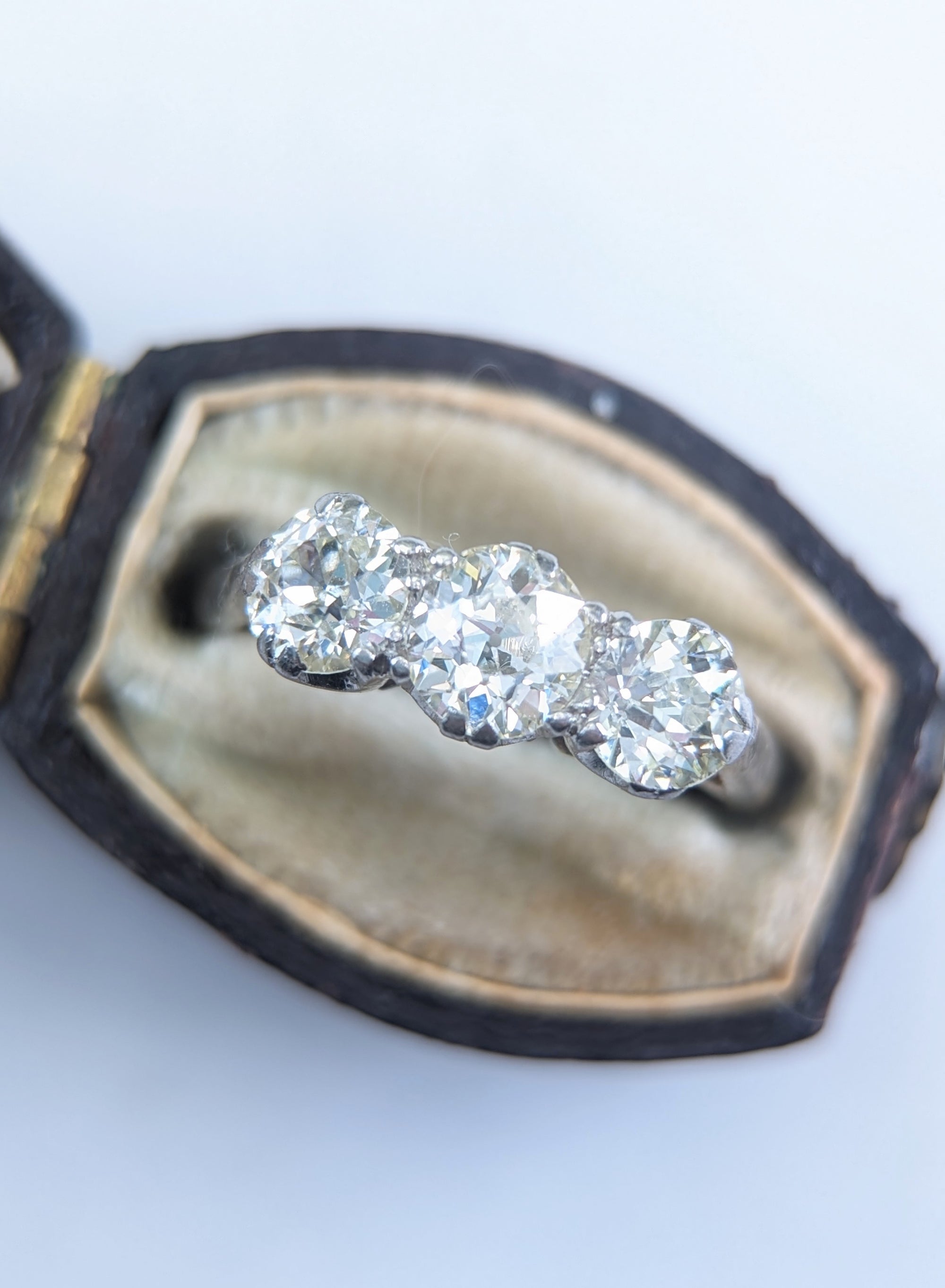Antique 1.18ctw Old European cut  diamond band