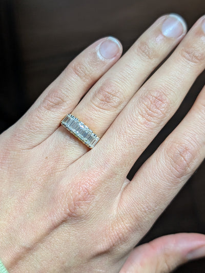 1.5ctw Vintage baguette diamond band