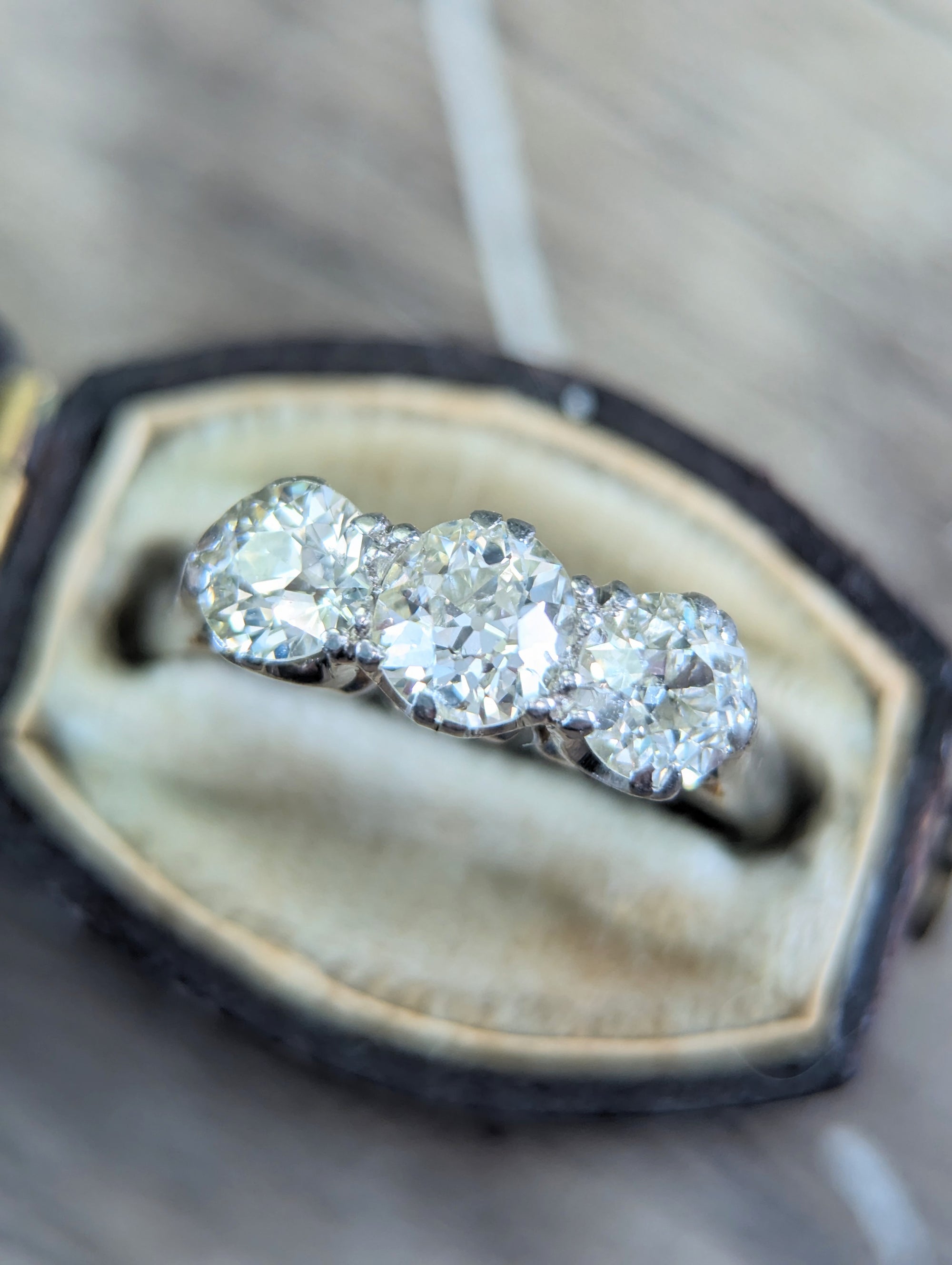Antique 1.18ctw Old European cut  diamond band