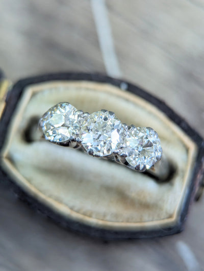Antique 1.18ctw Old European cut  diamond band