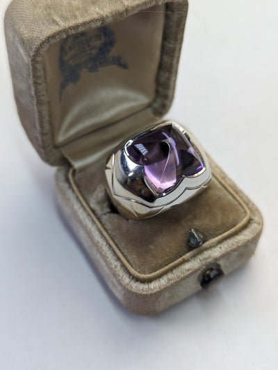 Bvlgari Amethyst pyramid ring