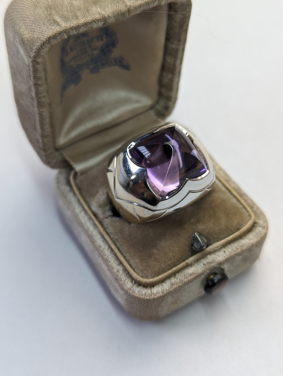 Bvlgari Amethyst pyramid ring