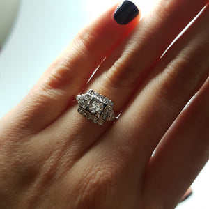 VINTAGE OLD EUROPEAN AND SINGLE CUT DIAMOND RING - SinCityFinds Jewelry