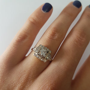 VINTAGE OLD EUROPEAN AND SINGLE CUT DIAMOND RING - SinCityFinds Jewelry