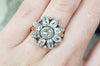 ANTIQUE MIXED CUTS DIAMOND DAISY STYLE RING - SinCityFinds Jewelry