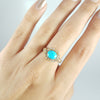 ANTIQUE TURQUOISE AND OLD MINE CUT DIAMOND RING CONVERSION - SinCityFinds Jewelry