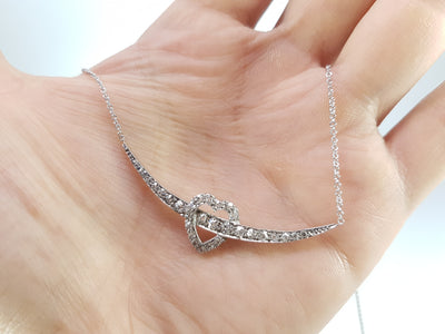 0.70CTW ANTIQUE DIAMOND CRESCENT / HEART NECKLACE CONVERSION - SinCityFinds Jewelry