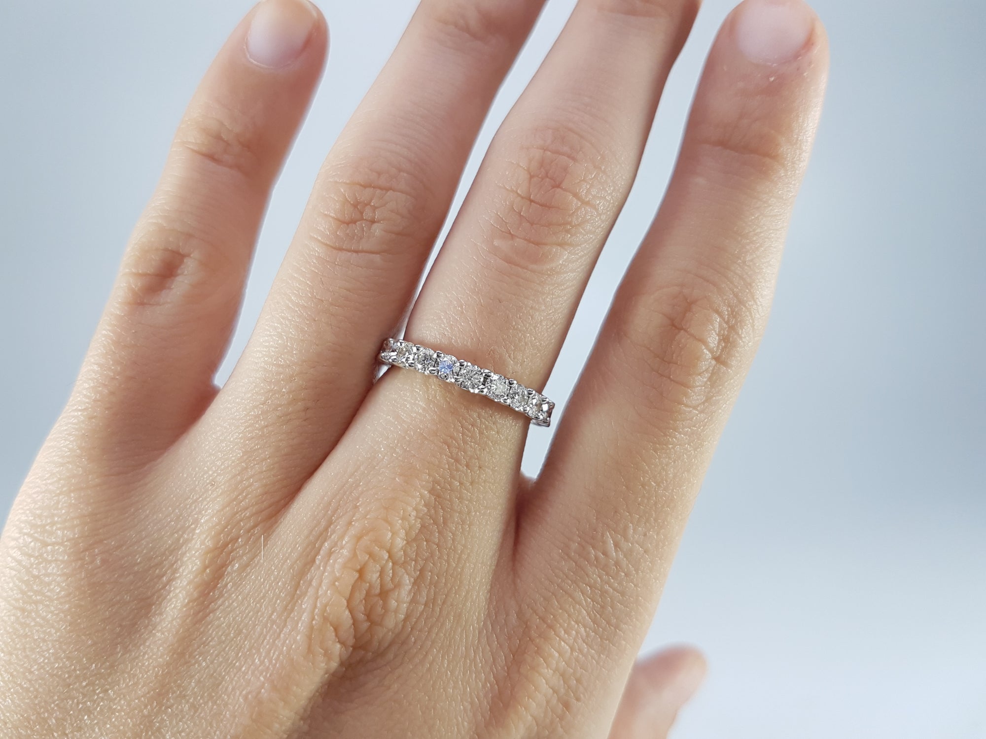 1.68CTW SHARED PRONG ETERNITY DIAMOND BAND SIZE 6.5 - SinCityFinds Jewelry