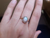 ANTIQUE OPAL AND OLD CUT DIAMOND RING IN 14K  YELLOW GOLD - SinCityFinds Jewelry