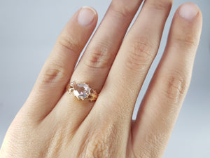 ANTIQUE ROSE CUT DIAMOND  SOLITAIRE RING - SinCityFinds Jewelry