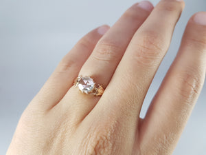 ANTIQUE ROSE CUT DIAMOND  SOLITAIRE RING - SinCityFinds Jewelry