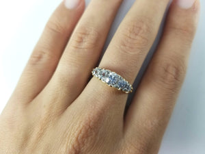 1.57CTW HALF HOOP FIVE STONE DIAMOND BAND - SinCityFinds Jewelry