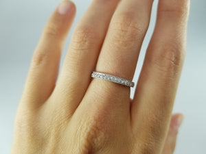 18k WHITE GOLD FULL ETERNITY BAND - SinCityFinds Jewelry