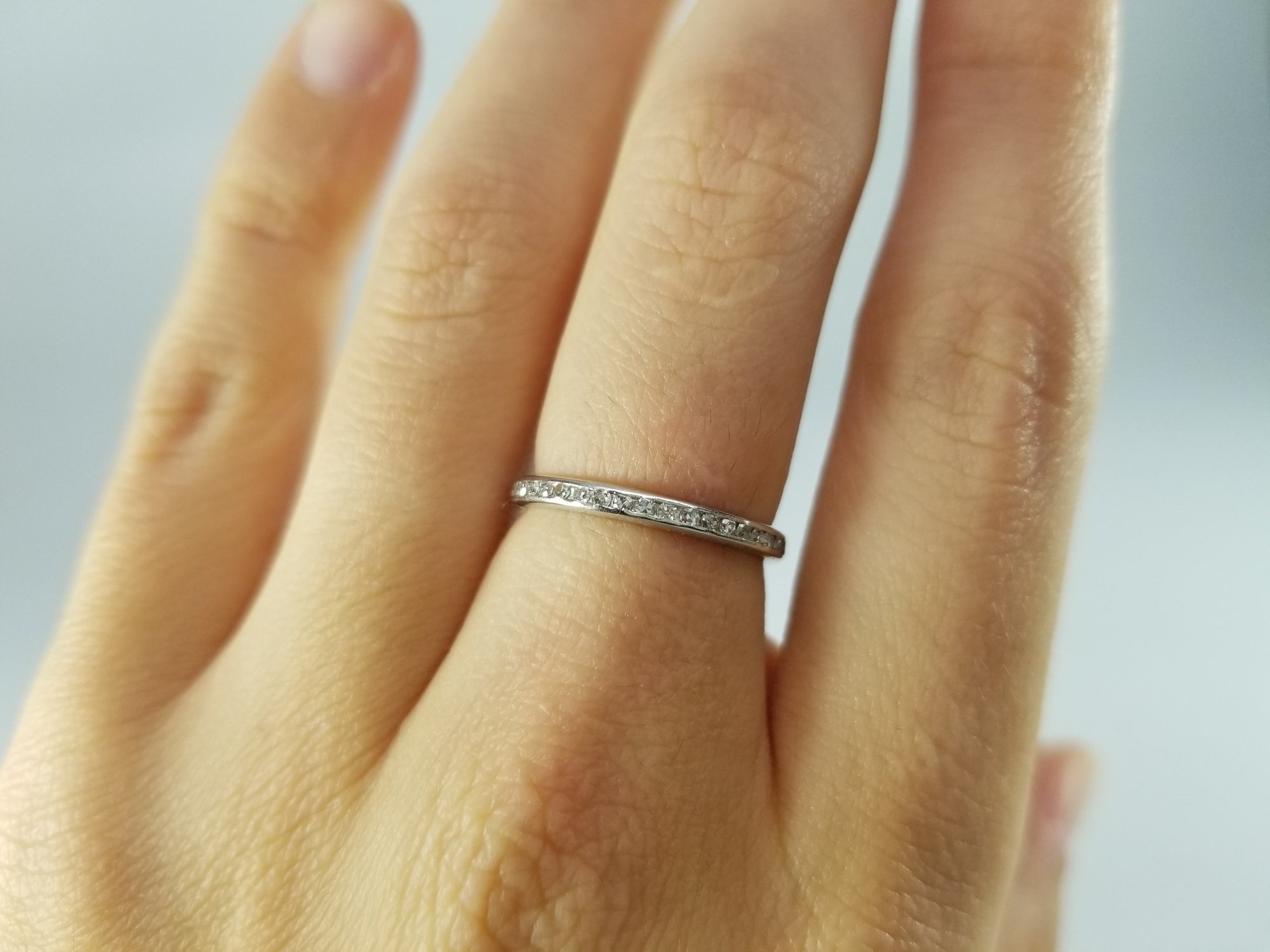 ART DECO PLATINUM FULL ETERNITY BAND - SinCityFinds Jewelry