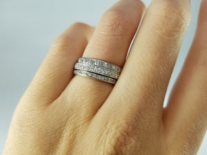 18k WHITE GOLD FULL ETERNITY BAND - SinCityFinds Jewelry