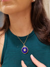 ANTIQUE BLUE ENAMEL AND DIAMOND PHOTO LOCKET - SinCityFinds Jewelry