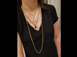 59 INCH GUARD CHAIN IN 14K GOLD - SinCityFinds Jewelry