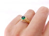 EMERALD CABOCHON GYPSY RING - SinCityFinds Jewelry
