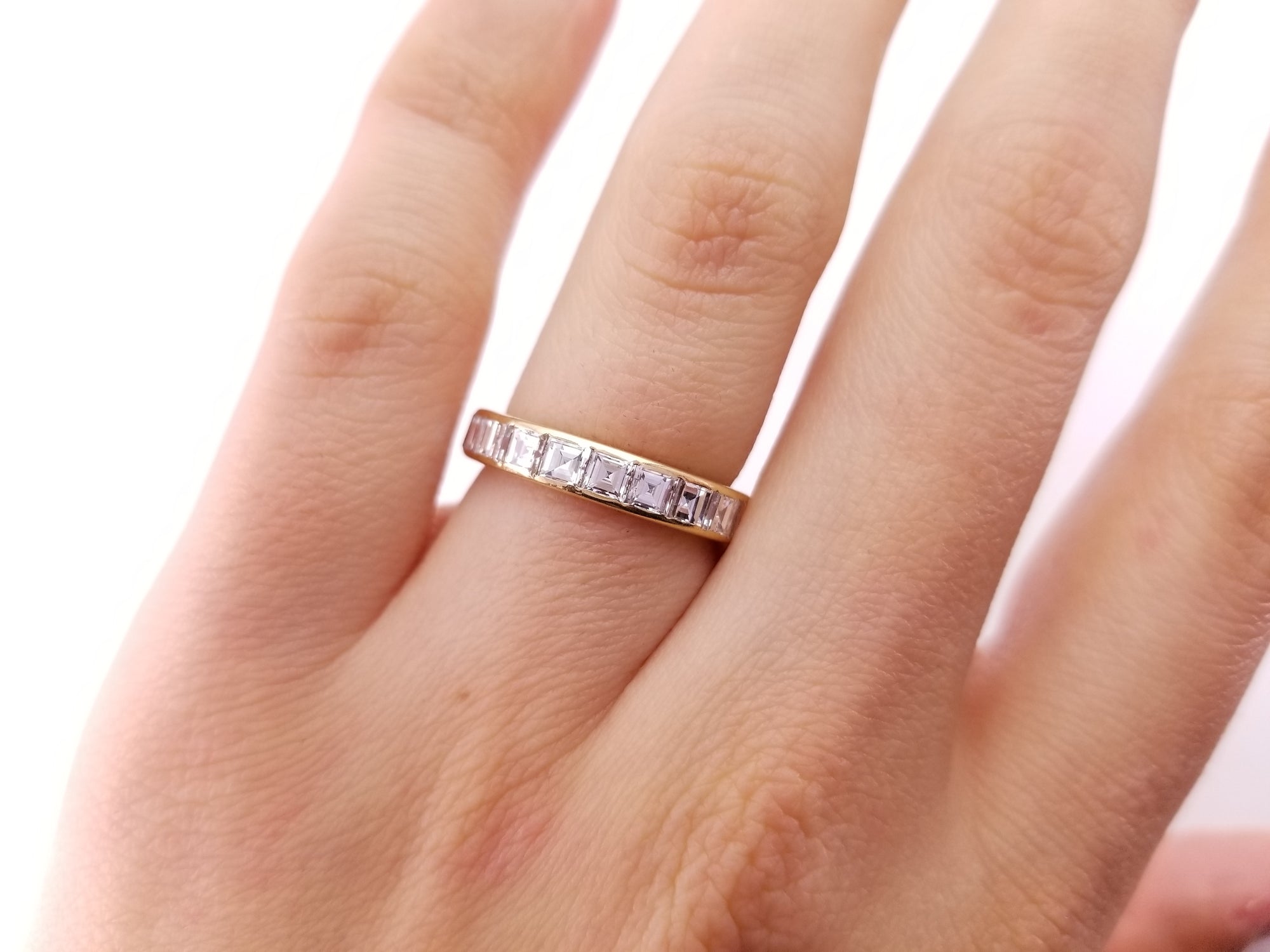3.4CTW CARRE CUT ETERNITY BAND - SinCityFinds Jewelry