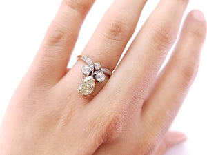 ON HOLD      1.49CTW ANTIQUE TIARA STYLE DIAMOND RING - SinCityFinds Jewelry