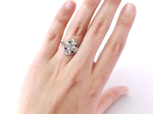 2.70CTW ANTIQUE PEAR CUT QUATREFOIL RING - SinCityFinds Jewelry