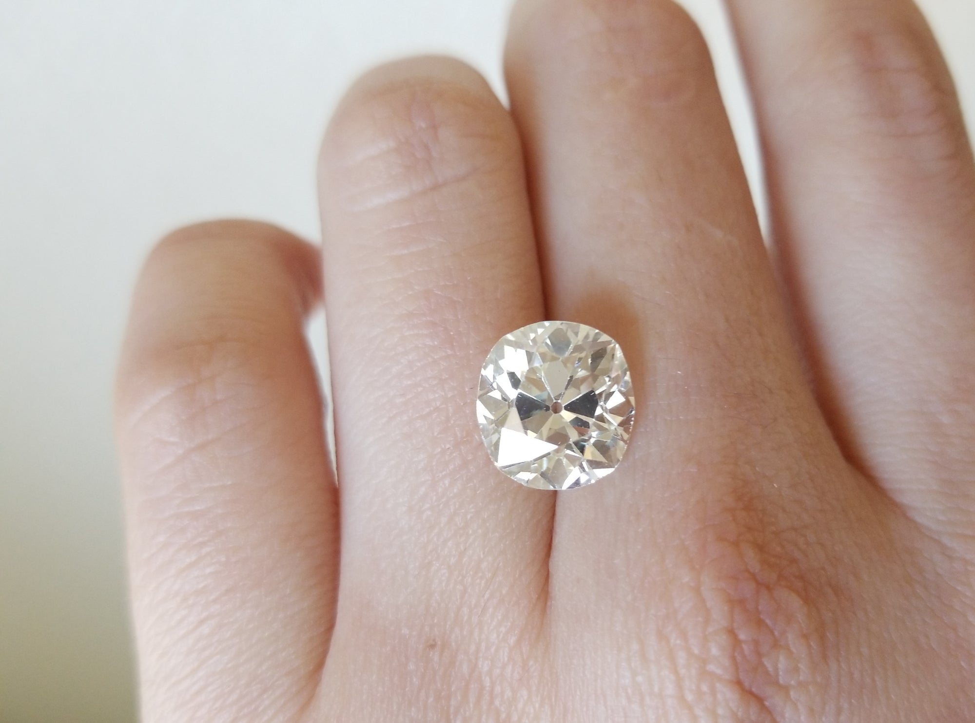 5.16CT GIA M VS2 LOOSE ANTIQUE CUSHION CUT DIAMOND - SinCityFinds Jewelry