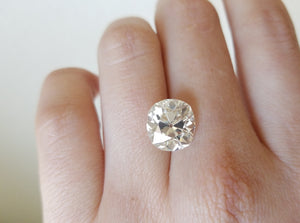 5.16CT GIA M VS2 LOOSE ANTIQUE CUSHION CUT DIAMOND - SinCityFinds Jewelry