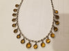 antique citrine silver drop necklace edwardian