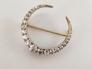 antique diamond crescent 