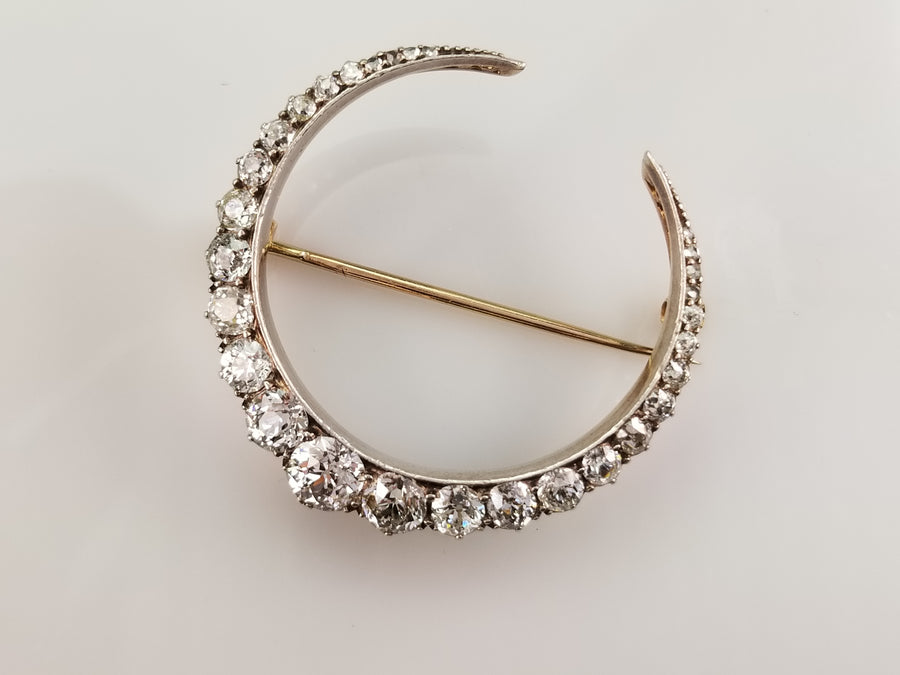 antique diamond crescent 