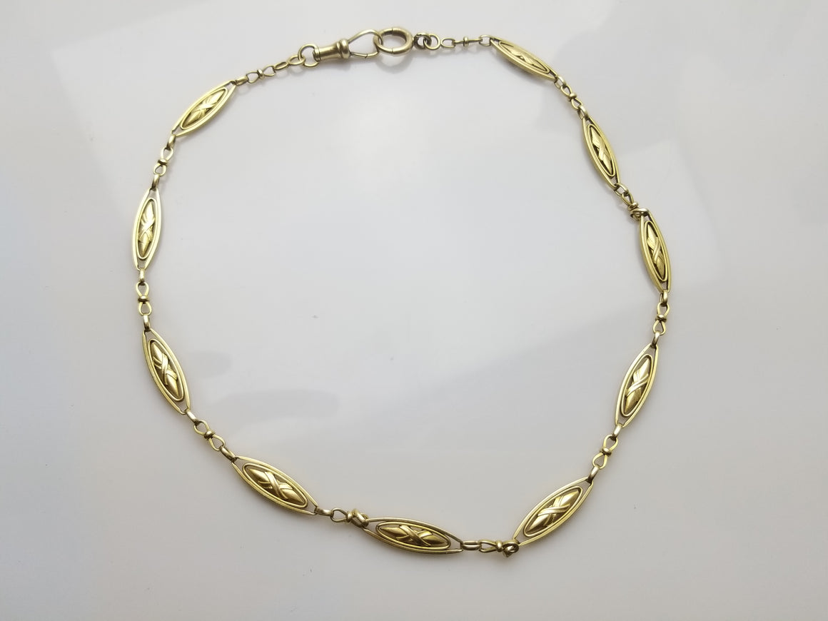 FRENCH FANCY LINK CHAIN 18K GOLD 28G