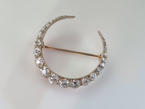 3.3CTW OLD EUROPEAN CUT DIAMOND CRESCENT