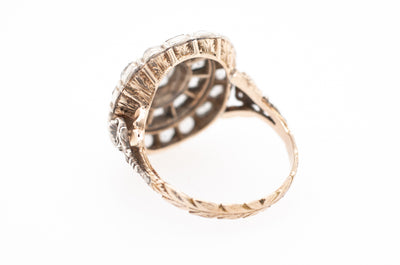 ANTIQUE ROSE CUT AND TABLE CUT DIAMOND CLUSTER RING - SinCityFinds Jewelry